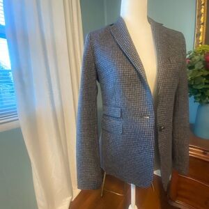Gray Houndstooth Blazer